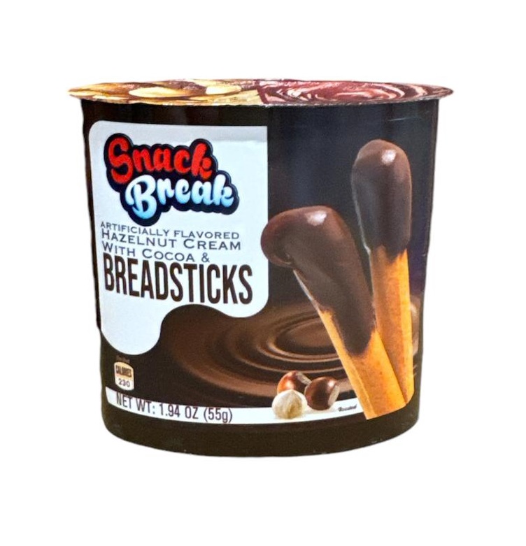 American F. Breadsticks med Hasselnötter 55g(24 stk*4 Dips)96 stk