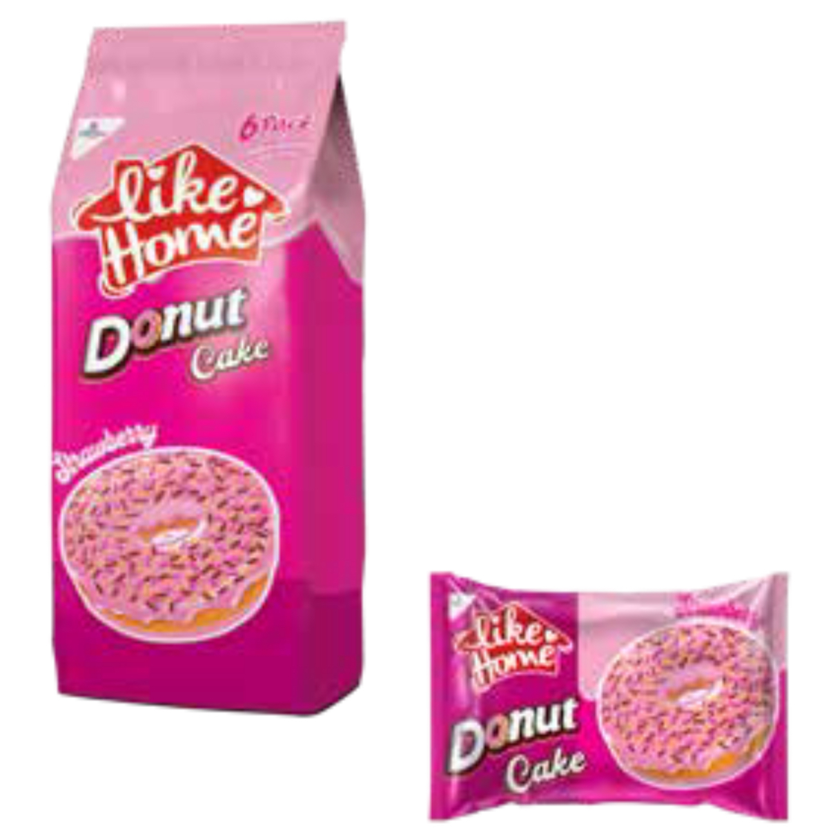 Americanfood Like Home Donut Cake Strawberry 45 gr (6*12stk)