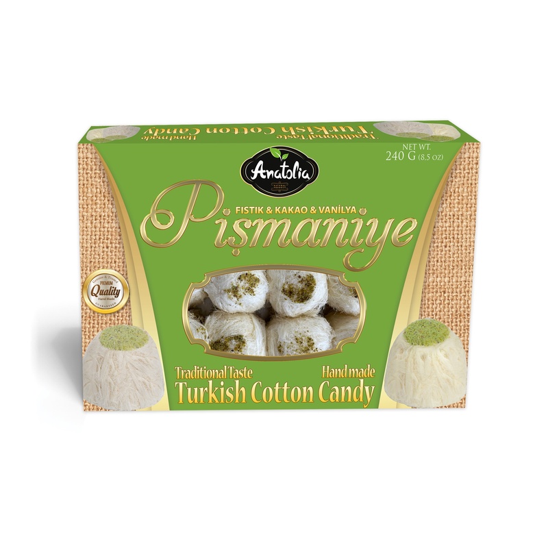 Anatolia Floss Halva med Pistasch,Kakao och Vanilj 240 gr*12 stk