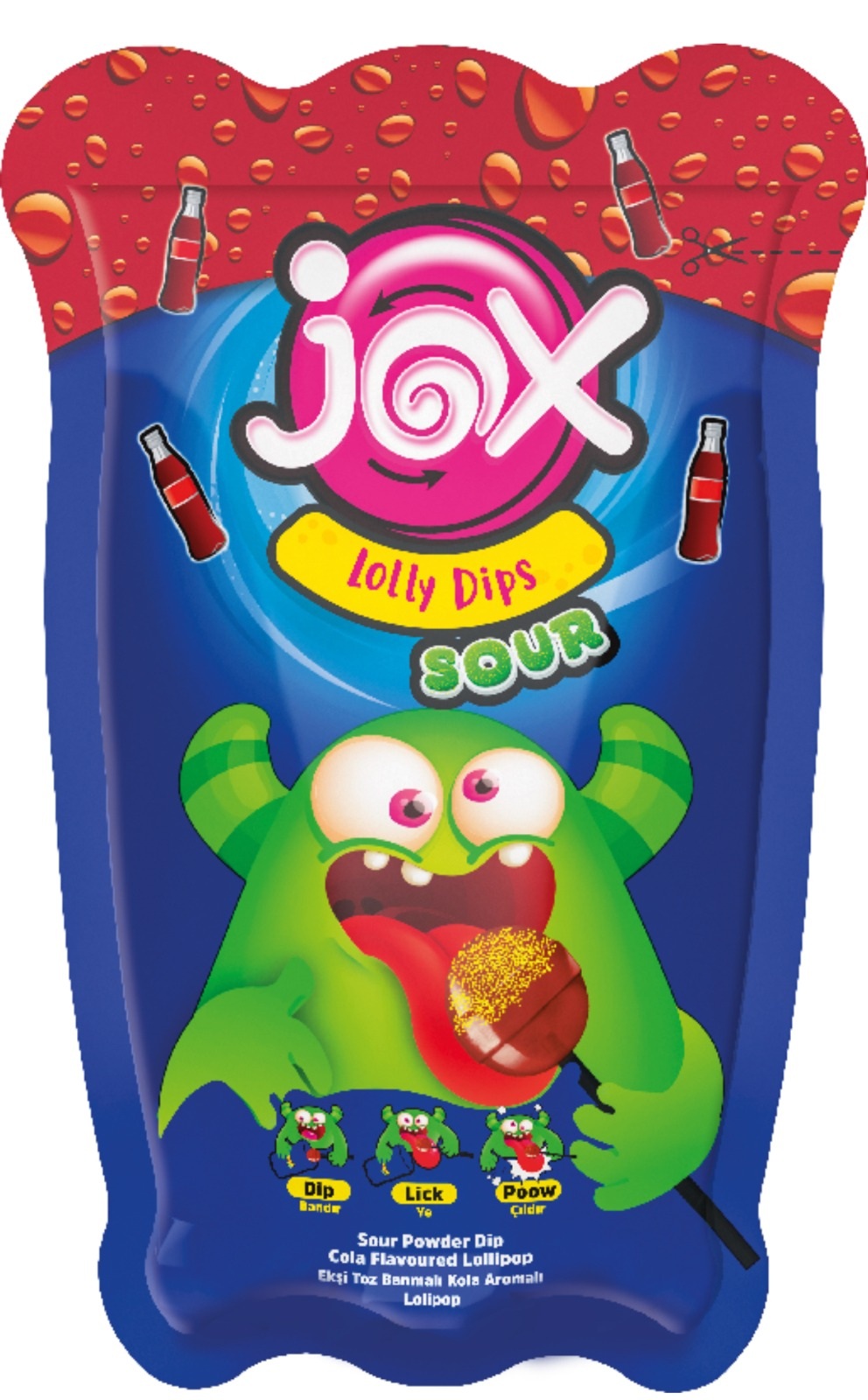 Durukan Jox Lolly Dips Sour- Cola 12g(24stk*8disp)