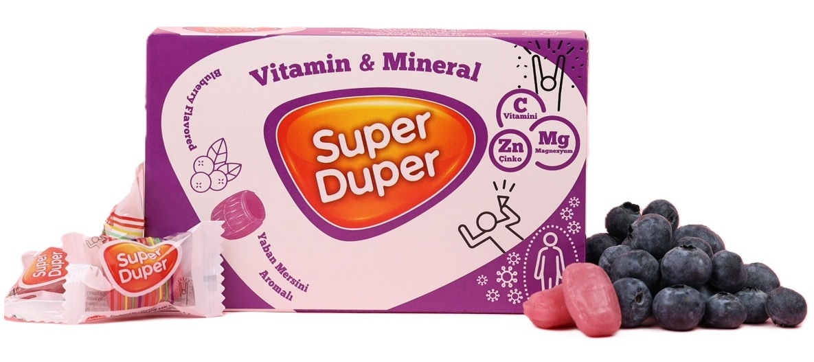 Durukan Super Duper Blåbär Disp ( 4G*14) (12stk*8disp)