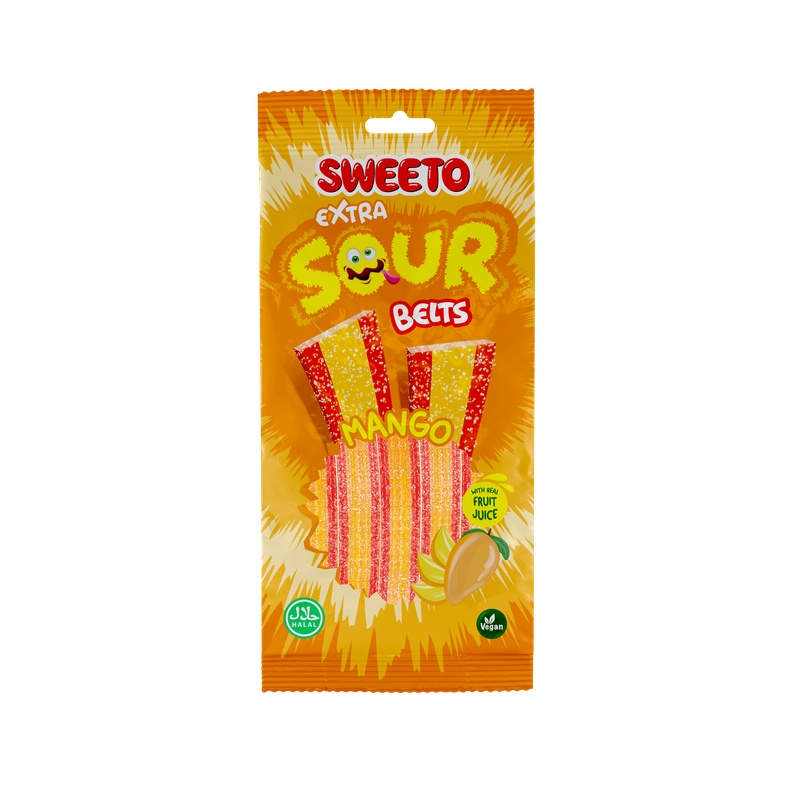 Sweeto Sour Belts Mango 75g(12stk*8Dips)96stk