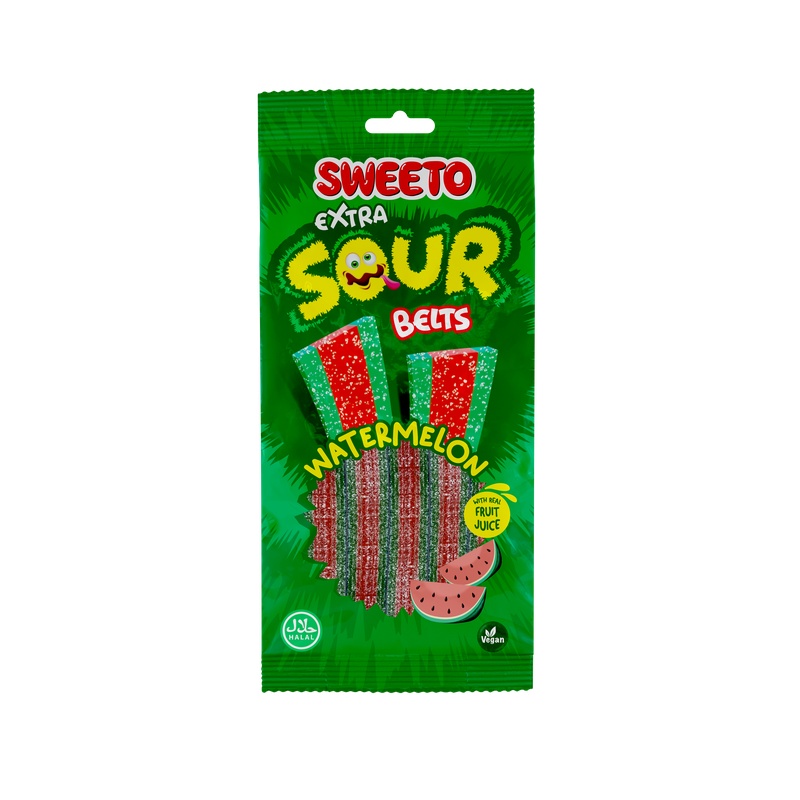 Sweeto Sour Belts Watermelon75g(12stk*8Dips)96stk