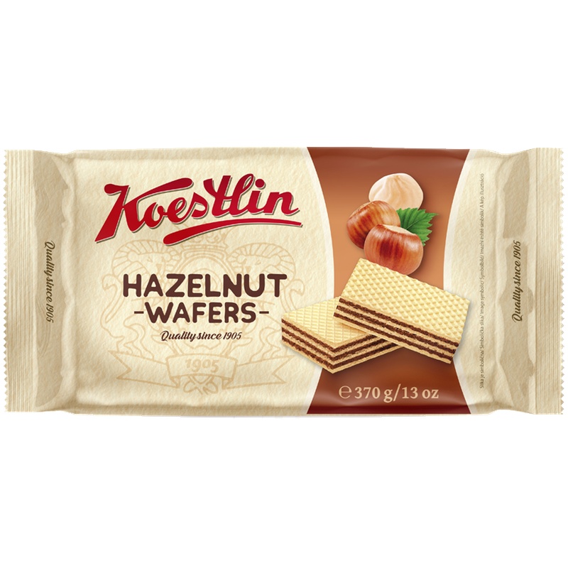 Koestlin Hasselnöt Wafers 370 gr*16 stk 