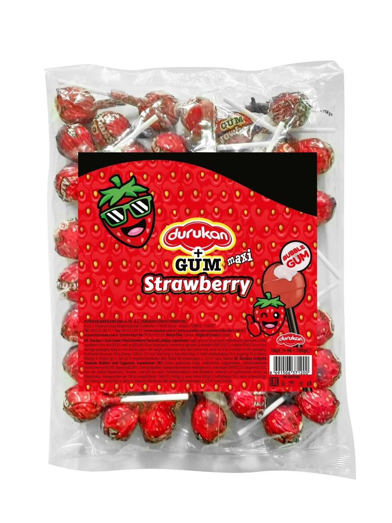 Durukan Gum Strawberry (16gr*48)768gr*14stk