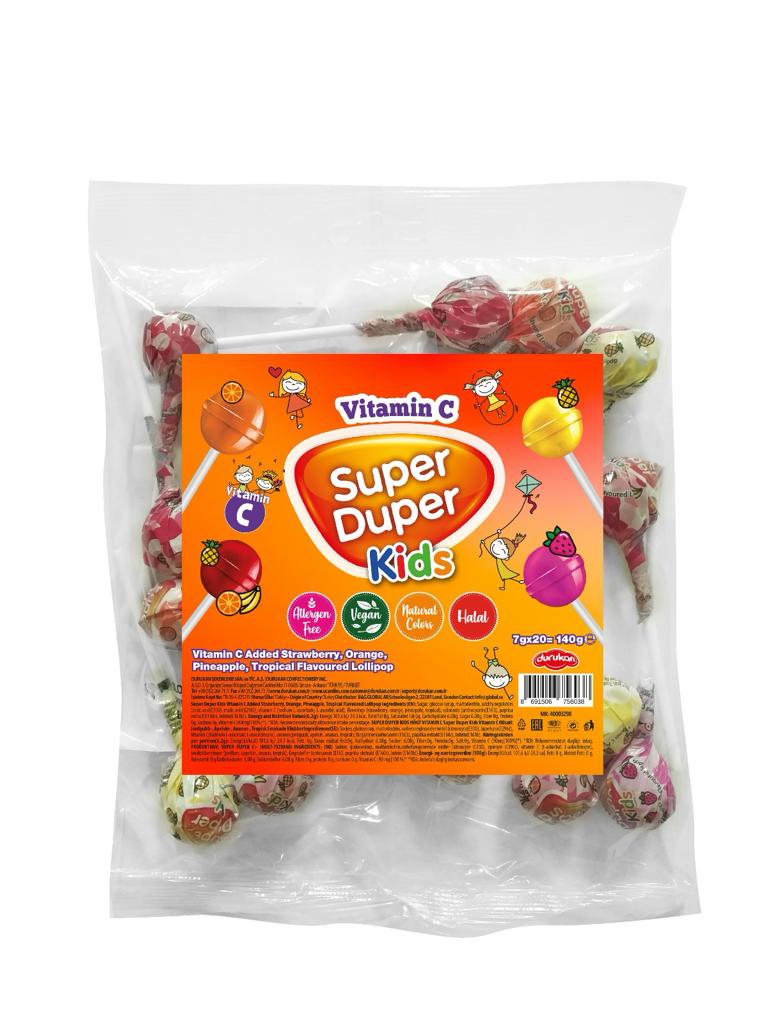 Durukan Super Duper Vitamen C+(Mult 7gr*20stk)140gr*48stk 
