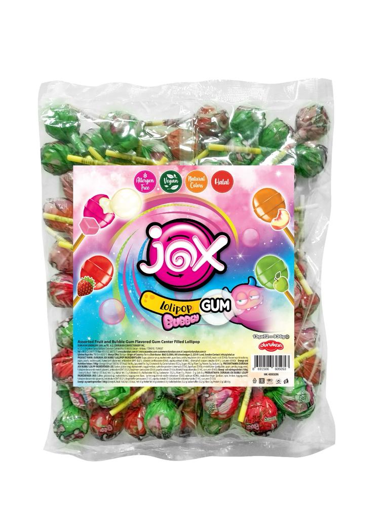 Durukan Jox Bubbly Lolipp (Mult 13gr*72stk)936 gr*12stk