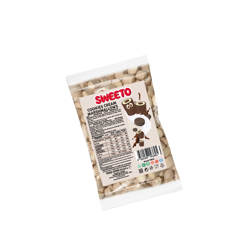 Sweeto Cookies Cream Marshmallows 250 Gr*24 stk