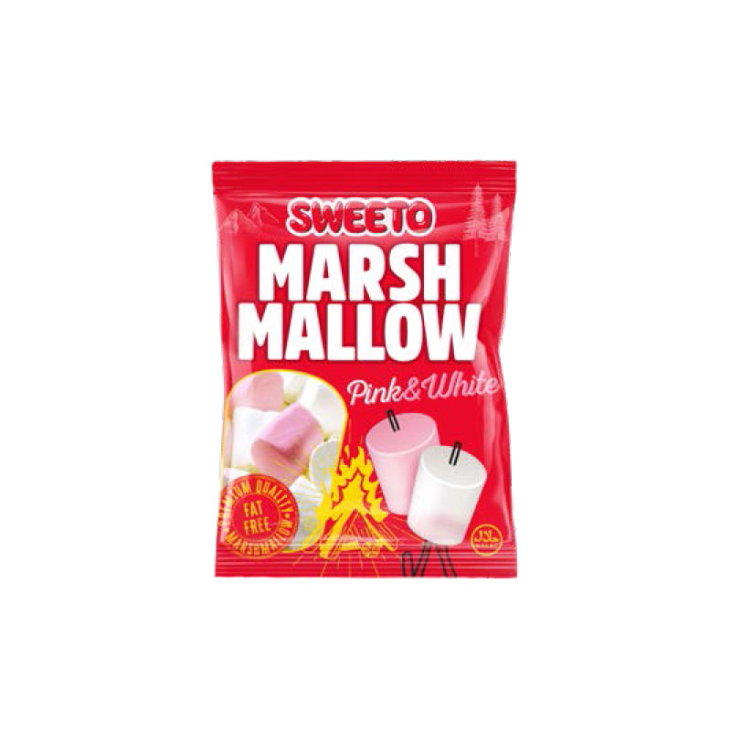 Sweeto Marshmallow Pink&White 140gr*24stk 