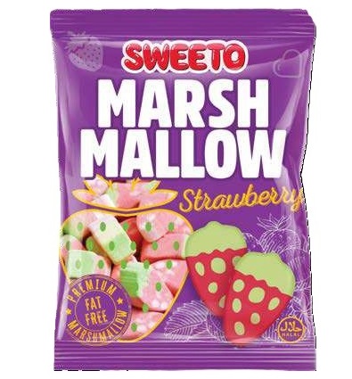 Sweeto Marshmallow Strawberry 140g*24stk