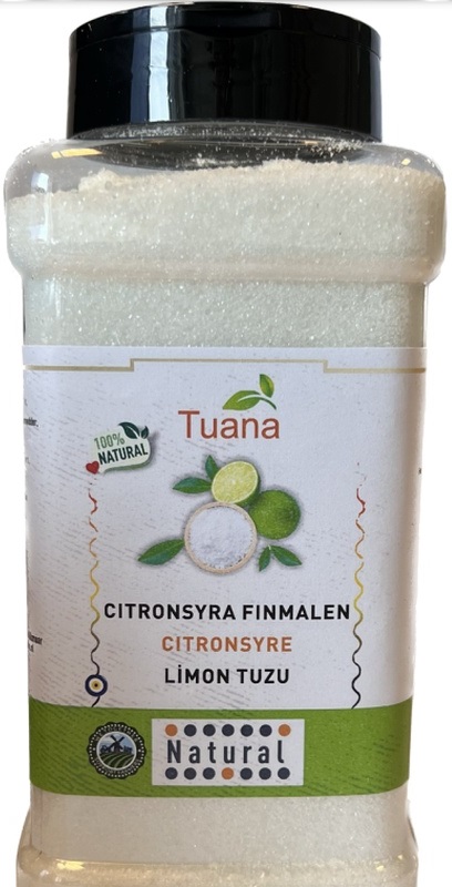 Tuana Citronsyra Finmalen 800 gr*12 stk