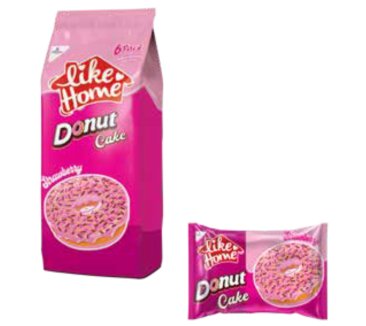Americanfood Like Home Donut Cake Strawberry 45 gr (6*12stk)