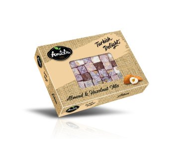 Anatolia Turkish Delight Hasselnöt-Mandel 250 gr*10 stk