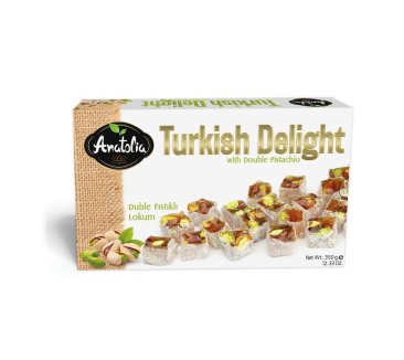Anatolia Turkish Delight Dubbel Pistasch 350 gr*12 stk