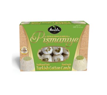 Anatolia Floss Halva med Pistasch,Kakao och Vanilj 240 gr*12 stk