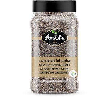 Anatolia Svartpeppar Grov 150 gr*12 stk
