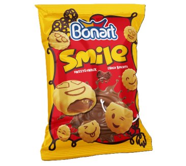 Bonart Smile Choco Biscuits Choc. Cream Filled Biscuits 30 gr Bag (24*6)