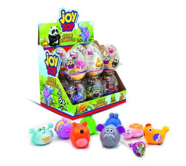 Bonart Joytop Cute Animals Crystal Egg Lollipop with Surprise *12 stk