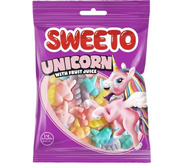 Sweeto Unicorn 80g(12stk*6disp)72stk