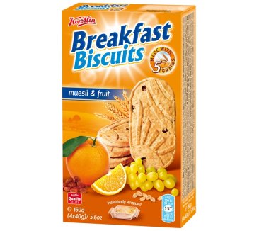 Koestlin Frukost Kex Müsli & Frukt 160 gr*18 stk