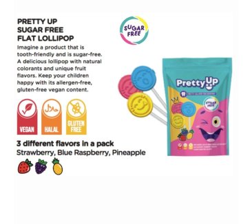 Durukan Pretty Up Flat (Sugar Free) 55g(12stk*4Dips)48stk