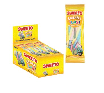 Sweeto Marshmallow Double Twist 23gr(24stk*8disp)