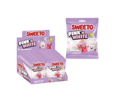 Sweeto Marshmallow Pink&White 60 gr*(12stk*6disp)